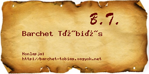 Barchet Tóbiás névjegykártya